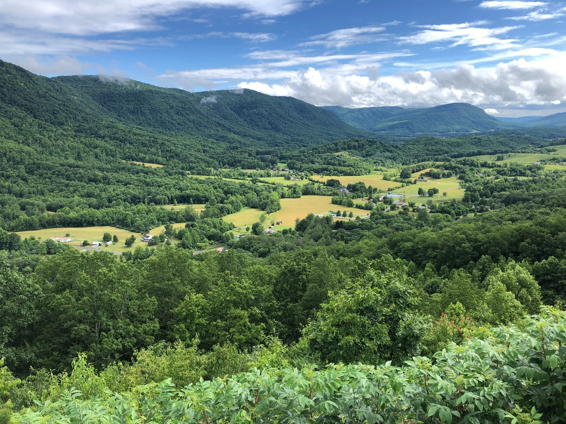 Appalachian hills beneath a wide sky