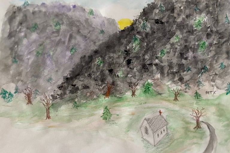 Appalachian landscape near Tom Kimball’s stories